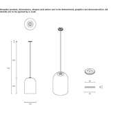 Ręcznie robiona lampa wisząca LED z funkcją ściemniania Deri