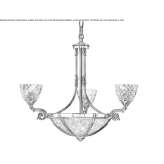 Gold-plated chandelier with crystal Dobron