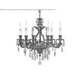 Gold French chandelier with Schoeler crystals Elmvale