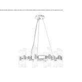 LED chandelier made of blown glass Quilca