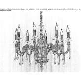 Brass chandelier Duchesne