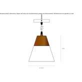 Hanging lamp made of aluminum and wood Omoa