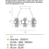 LED hanging lamp made of glass Grinon