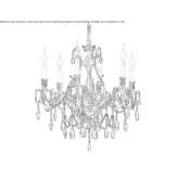 Antique chandelier in white and gold with Schoeler crystals Nojorid