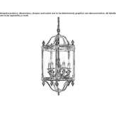 Golden French lantern with glass Hualfin