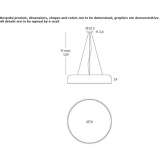 Metalowa lampa wisząca LED Suraia