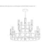 LED chandelier made of metal and glass Suceveni