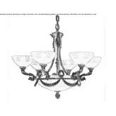 French gold chandelier with glasses Checea