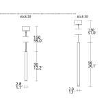 Aluminum LED hanging lamp Macherio