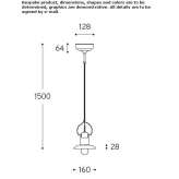 Ceramic hanging lamp Pentling