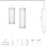 Plastic LED hanging lamp Caracena