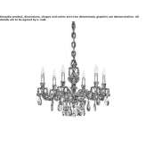 Antique white and gold chandelier with Schoeler crystals Beulah
