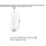 Ręcznie robiona ceramiczna lampa wisząca Leffe