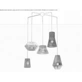 LED hanging lamp made of rope and metal Altino