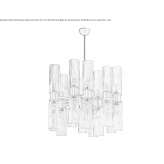 Blown glass chandelier Quilca