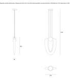 Lampa wisząca LED z metalu i szkła Veracruz