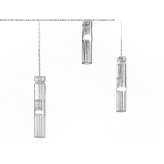 LED hanging lamp made of borosilicate glass Kecsked