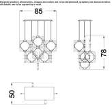 Metalowa lampa wisząca Nevele