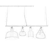 Pendant lamp made of powder-coated steel Chanaral
