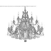 Gold French chandelier with Schoeler crystals Panqueba