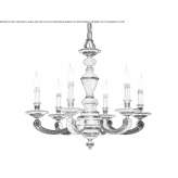 Old silver chandelier Carville