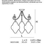 Murano glass chandelier Paterno