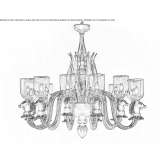 Murano glass chandelier Chila