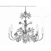 Wrought iron chandelier Cherneya