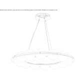 LED hanging lamp made of metal and glass Turt