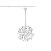 Brass pendant lamp Naxxar