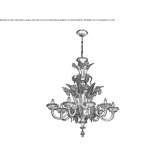 Murano glass chandelier Braendoe