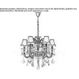 Metal chandelier with crystals Norland