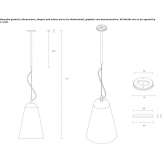 Lampa wisząca z dmuchanego szkła Drybin