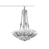 Gold-plated chandelier with crystal Skodje