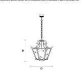 Żarowa mosiężna lampa wisząca Rive