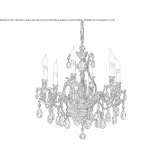 Gold French chandelier with Schoeler crystals Nojorid