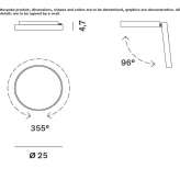 Regulowany aluminiowy kinkiet LED Gramat