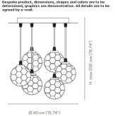 Lampa sufitowa z dmuchanego szkła Locking