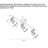 Regulowana metalowa lampa sufitowa LED Shasta