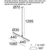 Adjustable LED ceiling lamp with fixed arm Medulin