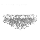 Modern ceiling lamp made of Murano glass Obercorn