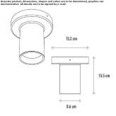 Dimmable, powder-coated aluminum LED ceiling lamp Fabara