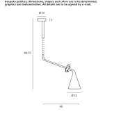 Regulowana lampa sufitowa z malowanego metalu Parita