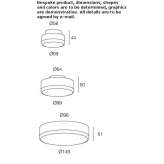 Metalowy kinkiet/lampa sufitowa Parauna