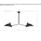 Adjustable metal ceiling lamp Chazon