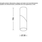 Regulowana aluminiowa lampa sufitowa Klink