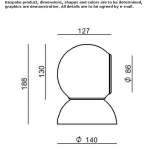 Metalowy kinkiet/lampa sufitowa Gracac