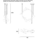 Metal LED ceiling lamp made of glass and metal Rodberg