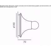 Wall lamp/ceiling lamp made of polycarbonate Ciuani