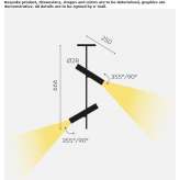 Regulowana lampa sufitowa LED Sateni